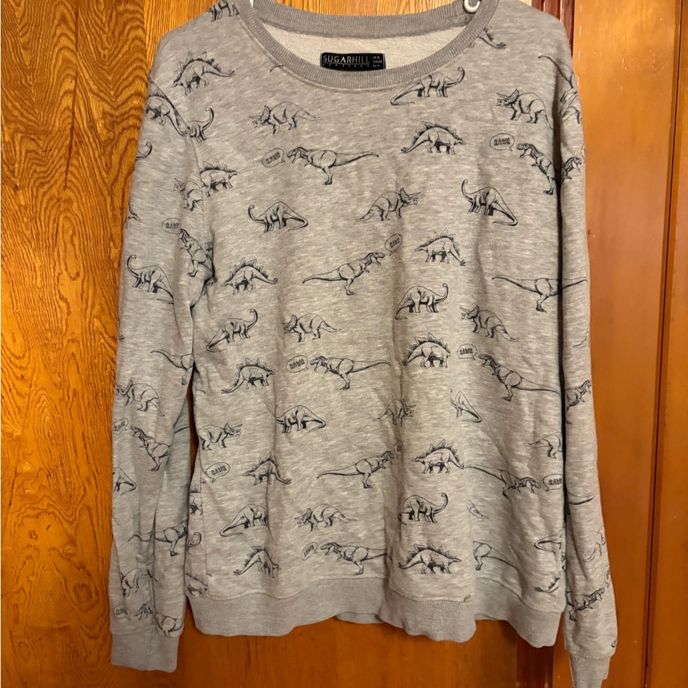 Sugarhill Gray Dinosaur Print Sweatshirt